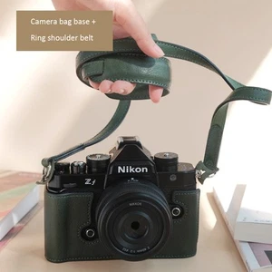 Genuine Leather Camera Bag Case Cover Protect Grip Belt Wrist Strap for Nikon ZF - Picture 1 of 35