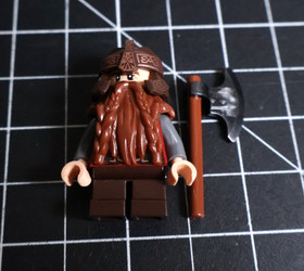 LEGO Gimli Minifigure lor013 Lord of the Rings Set 79006 Council Elrond + Axe