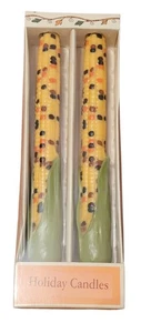 Vintage Russ Berrie Holiday Candles Indian Corn Thanksgiving Fall Autumn NOS - Picture 1 of 5