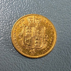 22Ct Gold Half Sovereign Shieldback 1875 Queen Victoria Young Head London Mint