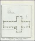 1786 Plan Cathedral Church St German In Peel Caftle Ifle Of Man Hogg (He98)