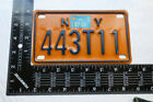 1987 87 NEW YORK NY MOTORCYCLE MC TAG LICENSE PLATE NATURAL STICKER #443T11