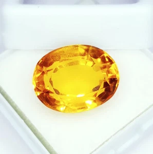 Piedra preciosa natural suelta amarilla citrino sin tratar ovalada transparente W04 - Imagen 1 de 10
