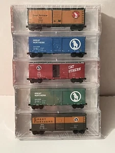 MICRO TRAINS 05-31 GREAT NORTHERN NSC GN 5 PACK 40' SD BOX CARS SPECIAL RUN N - Imagen 1 de 6