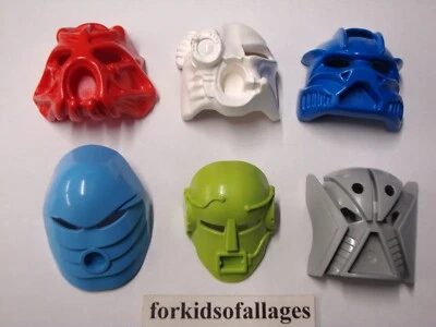 LEGO Máscaras Bionicle Lote De 6 Surtidas Rojo Blanco Med Azul Verde Lima Gris A Granel #3 Foto 1 de 3
