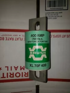 BRUSH XL70F400 XL 70F 400 SEMI CONDUCTOR FUSE 400 AMP 700 VAC - Picture 1 of 3