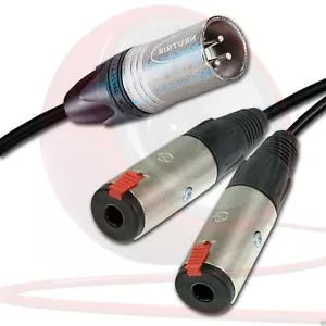 Balanced Neutrik Macho XLR Dividido en 2 x Gatos Femeninos Neutrik Equilibrados, Verano - Imagen 1 de 3