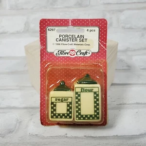 Vintage Dollhouse Miniature Porcelain Cannisters Set Miniatures - Picture 1 of 12