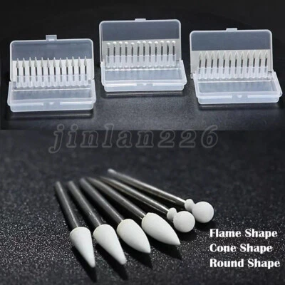 Fresas Dentales de Piedra Blanca Cono/Llama/Redonda Pulido de Alta Velocidad FG - Изображение 1 из 4