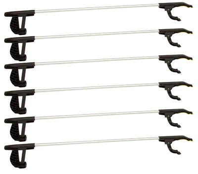 6 x Alu Greifer Müllzange Greifarm Greifzange Müllzange Müllsammler 76cm Magnet