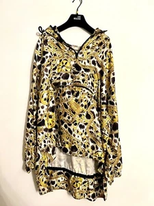 MOSCHINO & H&M Gold Chain Logo Print OVERSIZED !! jacket Men Or Unisex - Picture 1 of 10