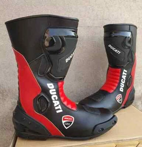 Ducati motorbike motorcycle leather racing boots Riding Race Road Biker shoes - Picture 1 of 2