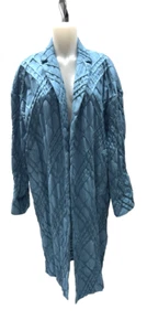 ODEEH NUEVO CON ETIQUETAS $1295 Azul Cielo Azul Jacquard Top Vestido de Noche Abrigo Talla 40-10 - Imagen 1 de 4