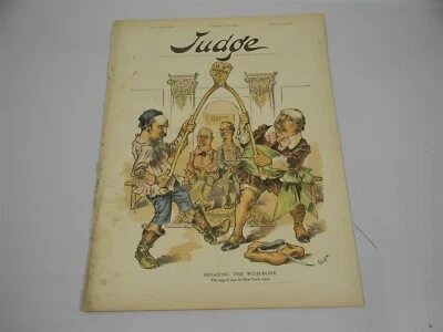 Judge Magazine Jan. 14, 1893 - Political Satire - Great Graphics - 8G - Image 1 of 4