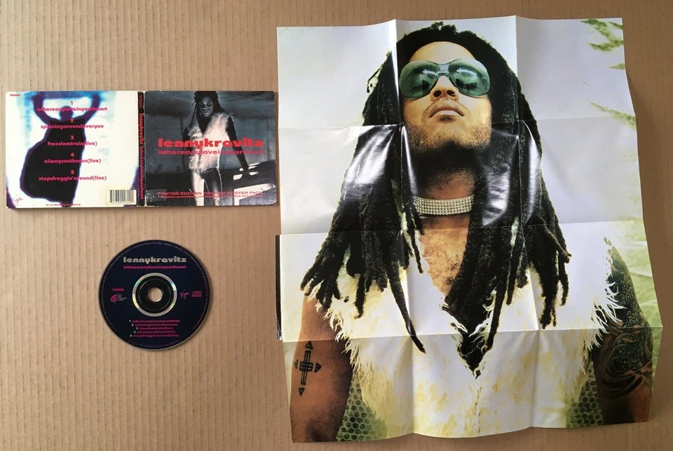 LENNY KRAVITZ Is there any 5TRX w/ 3 LIVE TRX & UNRELEASED CD single w/ POSTER Foto 1 de 1