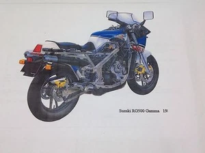 SUZUKI RG 500 PARTS LIST MANUAL CATALOGUE - PAPER COPY BOUND not PDF nos - Picture 1 of 7
