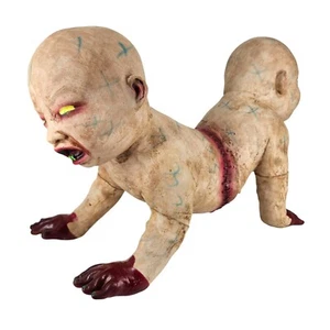 Zombie Baby Doll Spooky Scary Double Headed Macabre Horror Rubber Halloween 12" - Picture 1 of 12