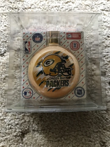 Green Bay Packers Topperscot Glass Ball Christmas Ornament Collectors Series New Cover