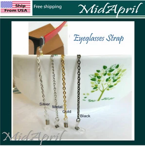 Eyeglasses Strap Neck Cord metal Glasses String Chain Cord Holder - Picture 1 of 1