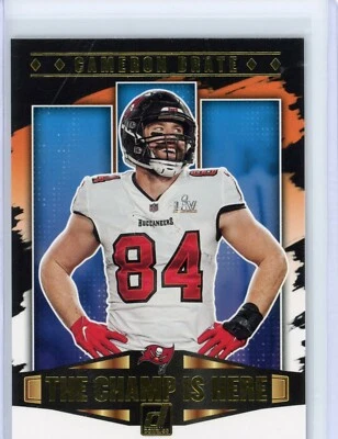 2021 Donruss Cameron Brate The Champ is Here Insert - Tampa Bay Buccaneers - Image 1 of 2
