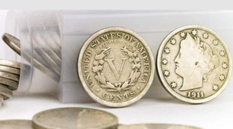 SET: 1800's-1900's Liberty Head "V" Nickel (Roll of 40) & 1916 Barber Quarter Cover