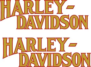 Juego de 2 calcomanías doradas y rojas para tanque de gasolina estilo #2 para Harley Davidson - Imagen 1 de 1
