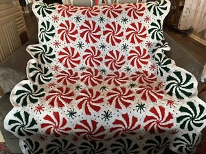 Nueva menta afgana, crochet, hecha a mano, combinación roja y verde afgana - Imagen 1 de 4