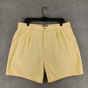 Trader Bay Shorts Mens 38 Yellow Pleated Front Shorts - Picture 1 of 8