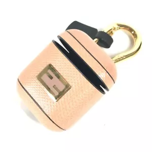 FENDI Logo Airpods Case Earphone case Leather Beige - Picture 1 of 12