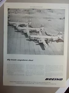 Boeing Air Transport Command 1948 Big Loads Anywhere anuncio impreso rápido - Imagen 1 de 1