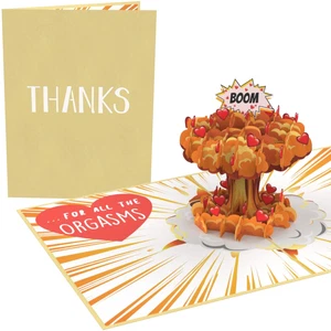 PopLife® Naughty Thank You 3D Pop Up Card - Love Explosion Valentine's Day card - Picture 1 of 7
