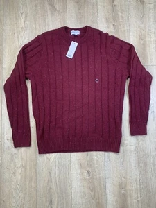 NEW Saddlebred Tasty Red Pullover Cable Sweater XL Men’s 31104 - Picture 1 of 11