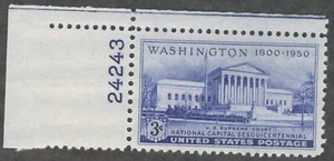 US. 991. 3c. Supreme Court Building. National Capital 150th ANNIV. Pl# MNH. 1950 - Picture 1 of 1