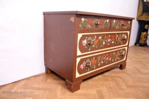 Shabby Chic! Schöne antike Jugendstil Bauernkommode / Schubladenkommode / Floral - Bild 1 von 24