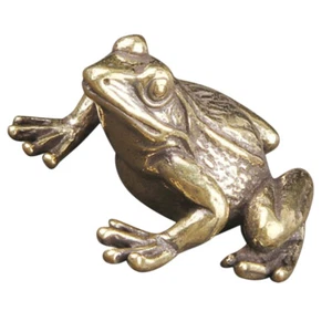 Animal Frog Decorative Desktop Brass Frog Tea Pet Brass Frog Figurine - Picture 1 of 12