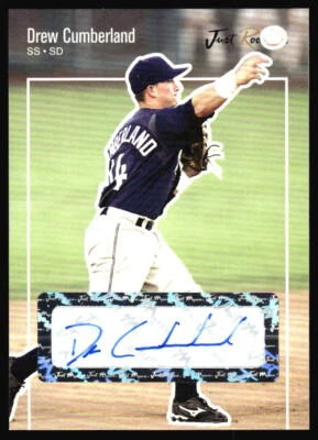 2007 Just Minors Just Rookies Drew Cumberland Auto #JR-17 San Diego Padres - Image 1 of 2
