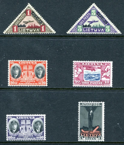Lithuania 1932 - 1934 Airmail Unused Lot Cover