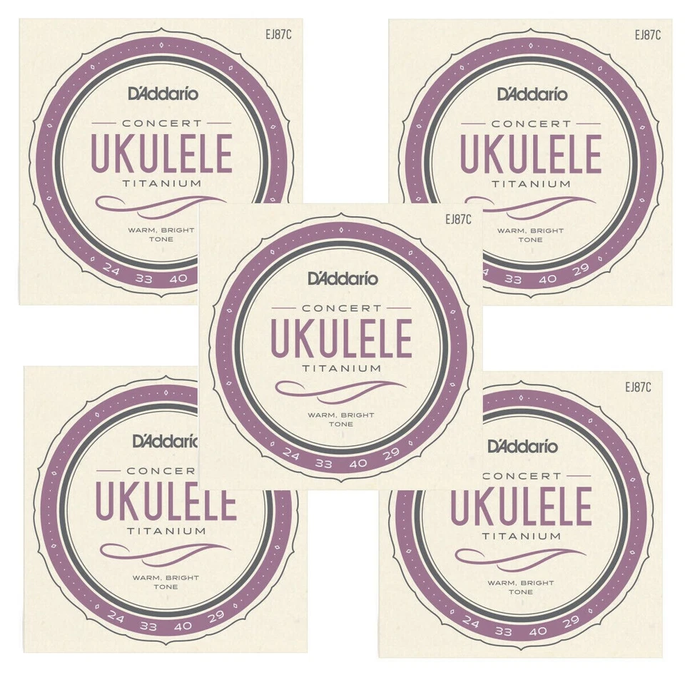 D'Addario Ukulele Strings 5 Sets Titanium Concert EJ87C - Image 1 of 4