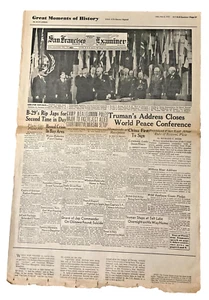 De colección San Francisco Examiner, Great Moments of History 27/06/1945 (11/8/1972) - Imagen 1 de 2