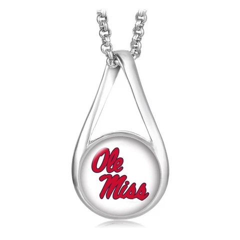 Ole Miss Rebels Womens Sterling Silver Necklace University Mississippi Gift D28 Cover