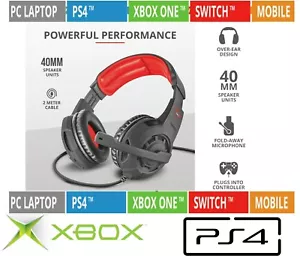 CUFFIE CUFFIA GAMING MICROFONO Trust JAWW GXT4310 PER PC XBOX ONE PS4 SWITCH - Foto 1 di 11