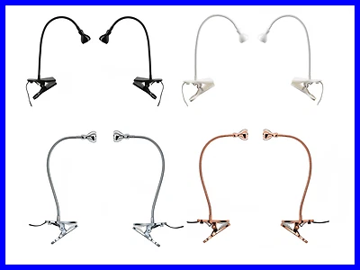 NEW 2pcs Modern Flexible LED Spotlight Lamps with Clamp for Wall Table Desk Work - Image 1 of 4