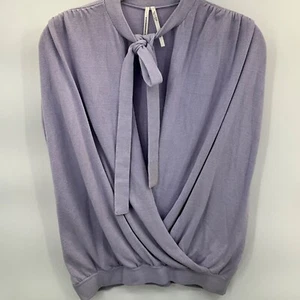 Anthropologie Lavender Knit Tie-Front Sweater Small Soft Lightweight - Picture 1 of 4