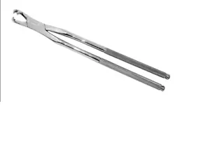 Fórceps de extracción mano izquierda de acero inoxidable de 19" 3 raíces, dentales equinos - Imagen 1 de 2