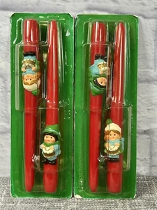 Vintage Christmas Candles Taper Drummer Boy Girl NOS Decorations 10" Red - Picture 1 of 6