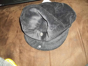 Child size Medium 7-7 1/8 black corduroy hat