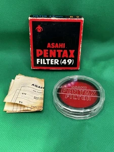 Vintage seltene Asahi Pentax 49 mm Oberlicht Kamera Objektiv Filter Made in Japan neu - Bild 1 von 5