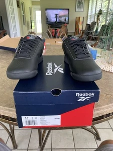 NEW - Reebok Women 8.5 Princess Black Sneakers Training Walking Shoes - Picture 1 of 16