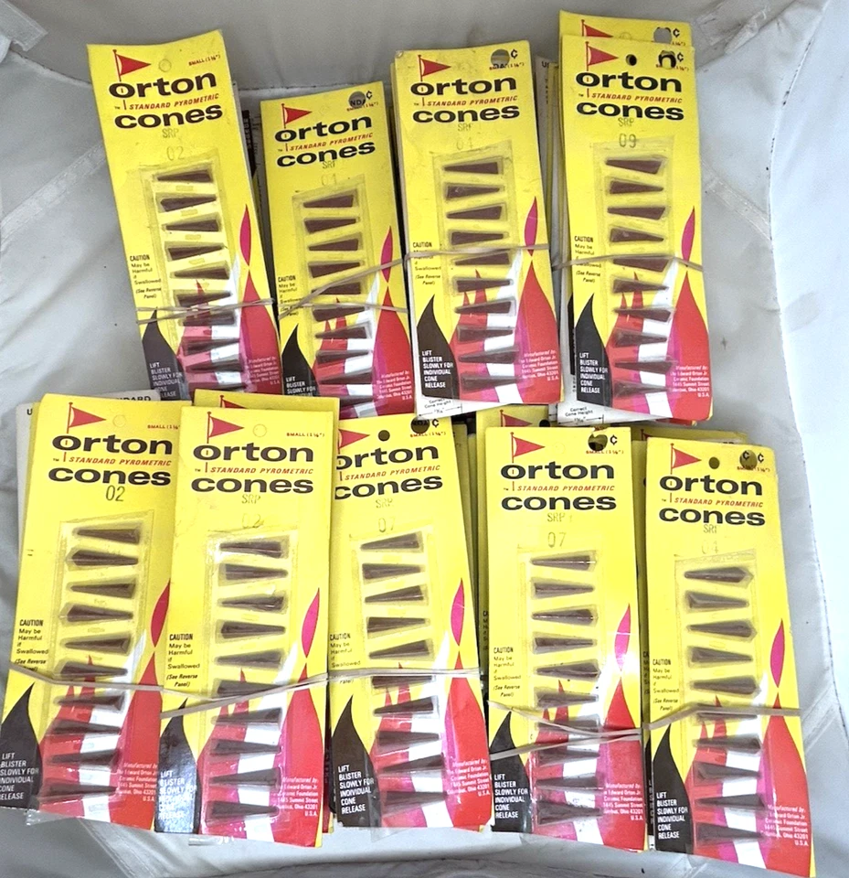 450 Orton Standard Small Pyrometric Cones SRB 15 17 18 19 Kiln Ceramic - Image 1 of 4