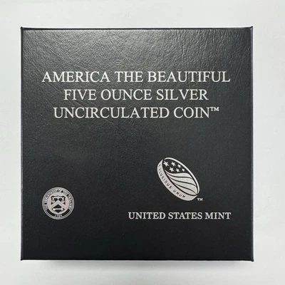 Moneda de plata sin circular America The Beautiful de cinco onzas (12971) Foto 1 de 4